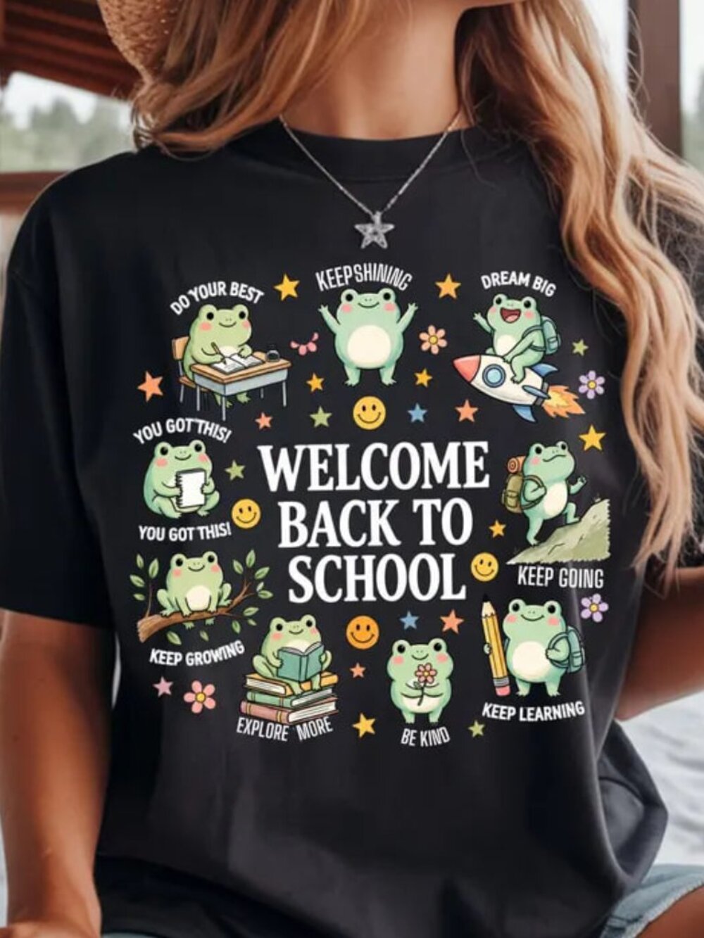 Cute Back to School Frog Shirt, Teacher Tee, Gift For Teacher